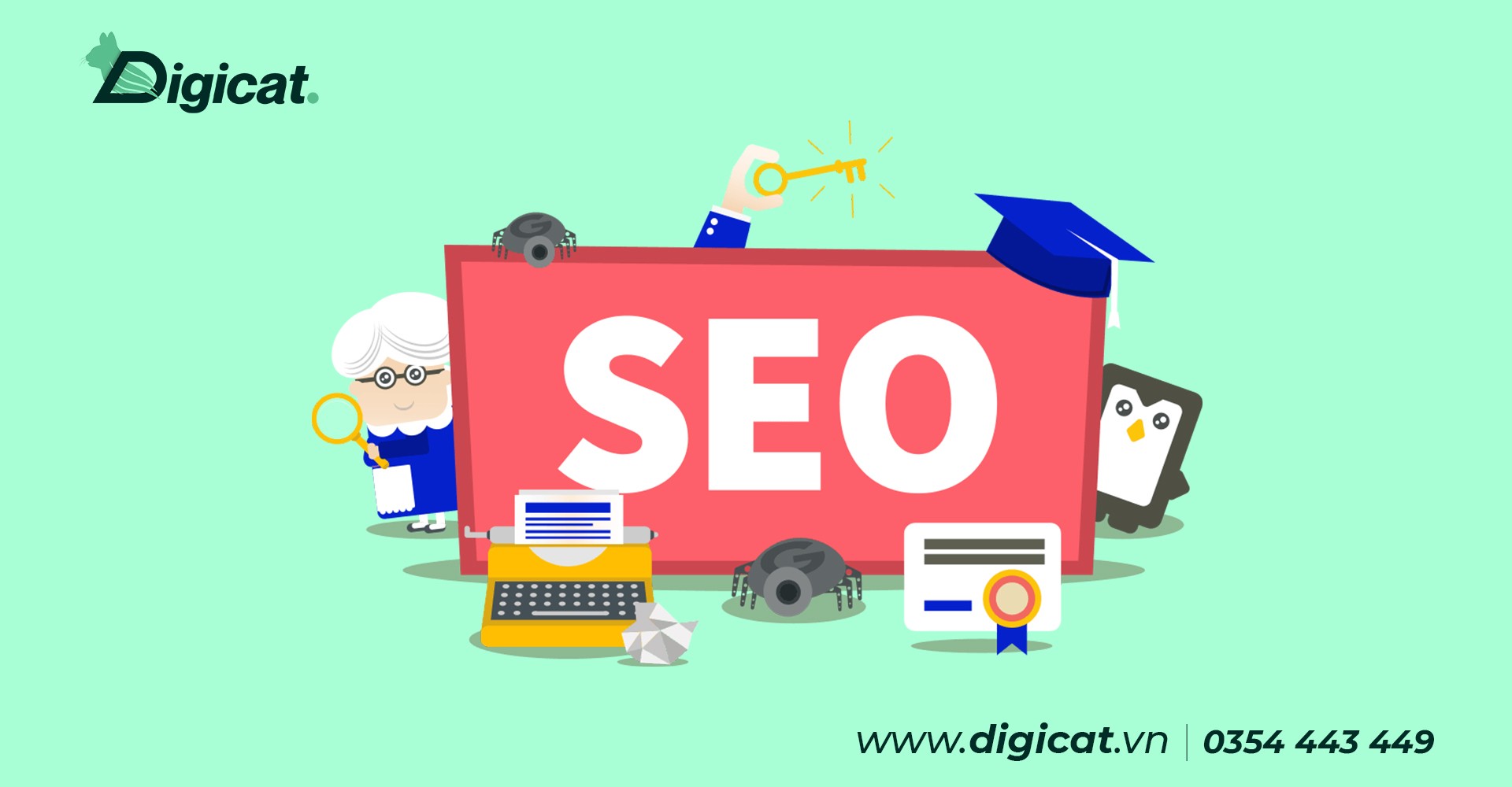 banner - Digicat "bao trọn gói" dịch vụ SEO giúp bài ON TOP tìm kiếm